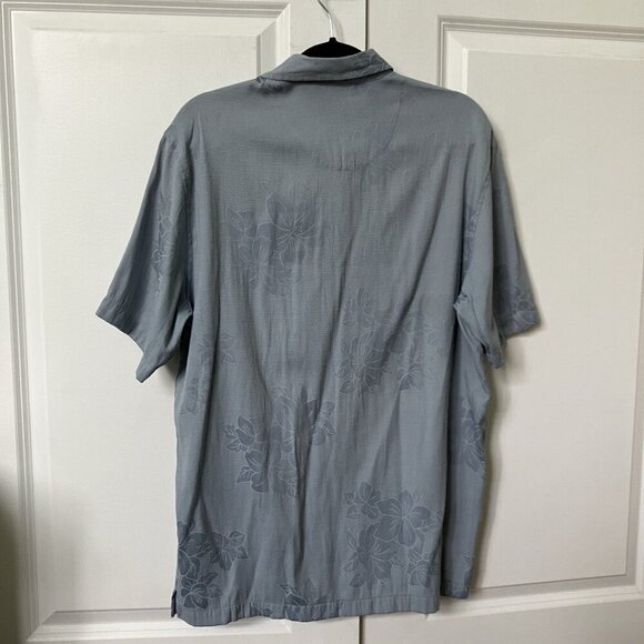 Hathaway Hawaiian Shirt Mens M Rayon Blend Blue Magnum Style Camp Button Up - Picture 4 of 8